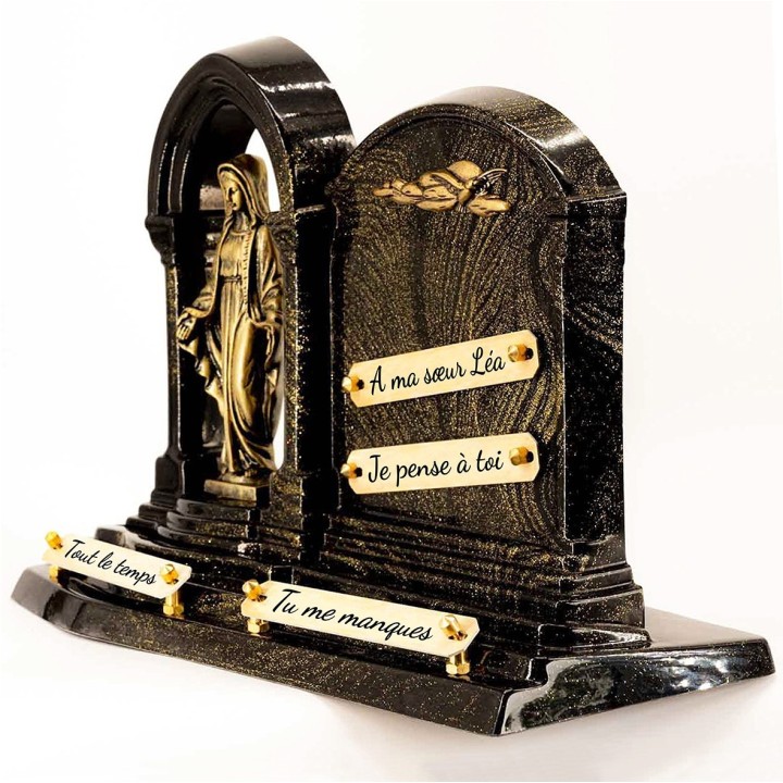 Plaque funéraire Vierge Marie 31 × 44 cm | Artis