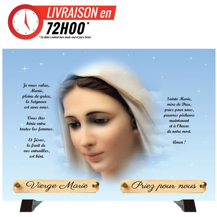 Plaque funéraire Vierge Marie 25 × 35 cm | Artis