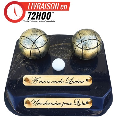 Plaque funéraire Pétanque 25 × 25 cm | Artis