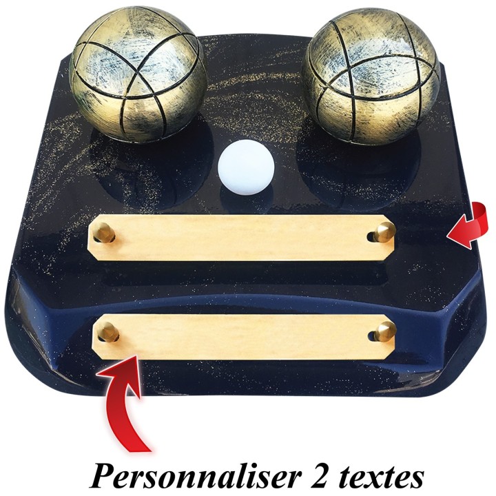 Plaque funéraire Pétanque 25 × 25 cm | Artis