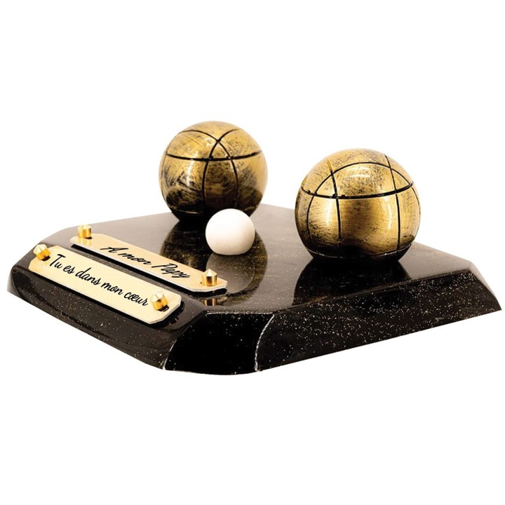 Plaque funéraire Pétanque 25 × 25 cm | Artis
