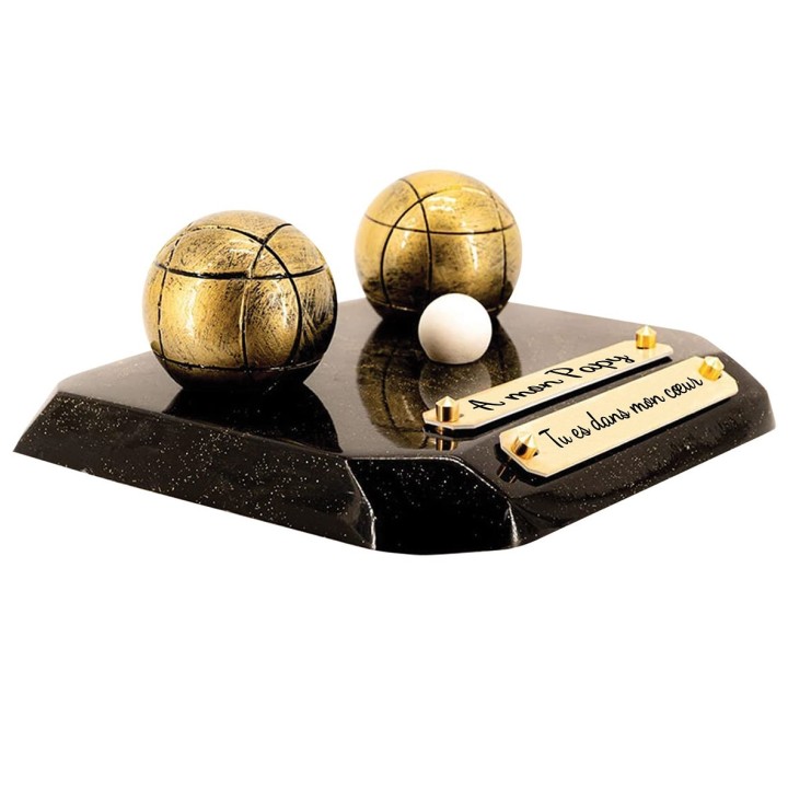 Plaque funéraire Pétanque 25 × 25 cm | Artis