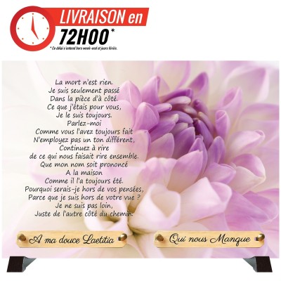 Plaque funéraire Fleurs SLC 25201 | Artis