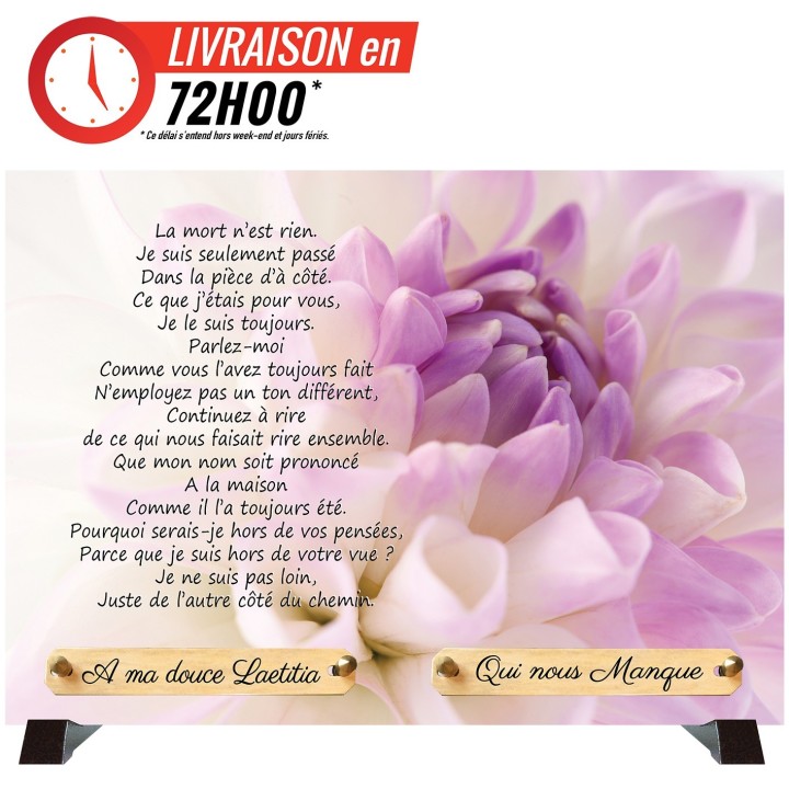Plaque funéraire Fleurs SLC 25201 | Artis