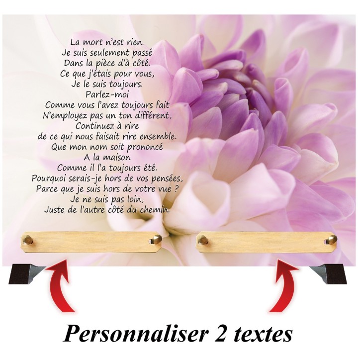 Plaque funéraire Fleurs SLC 25201 | Artis