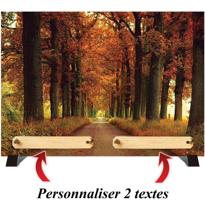 Plaque funéraire Forêt d'automne | Artis