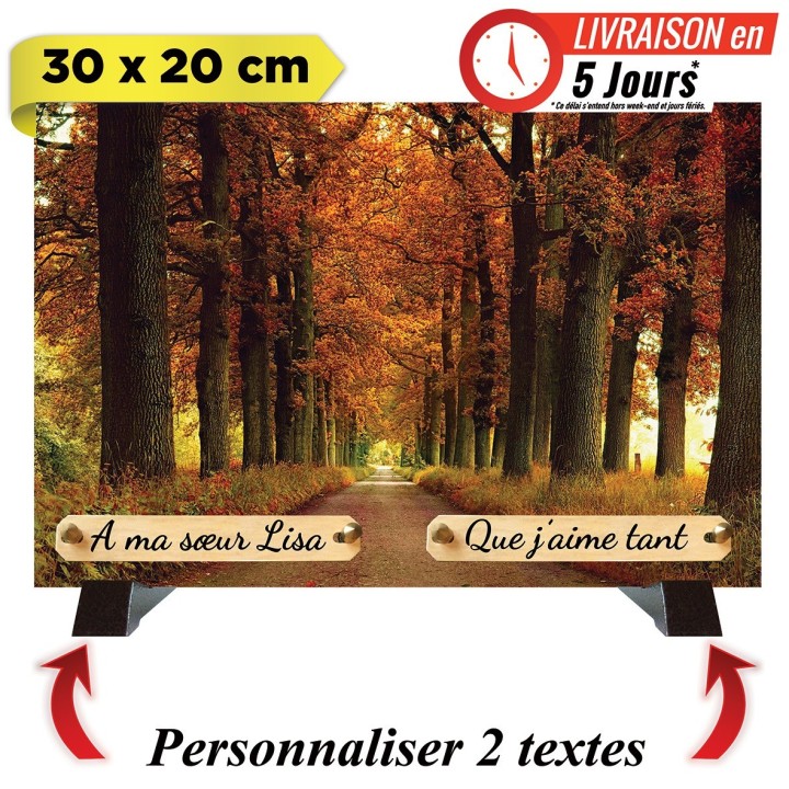 Plaque funéraire Forêt d'automne | Artis