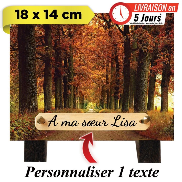 Plaque funéraire Forêt d'automne | Artis