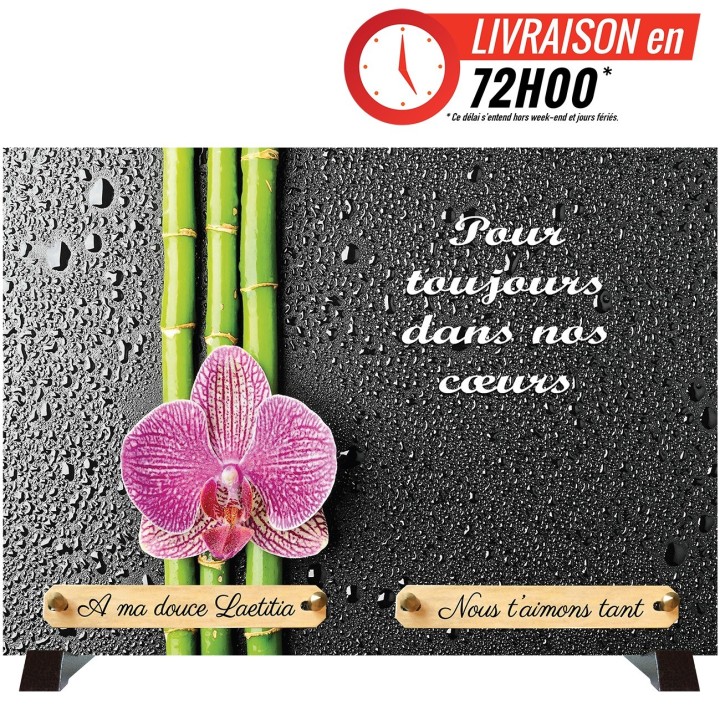 Plaque funéraire Lys Rose | Artis