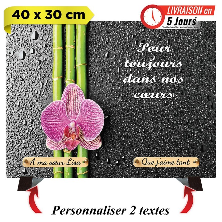 Plaque funéraire Lys Rose | Artis