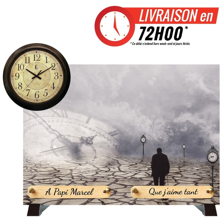 Plaque Le temps qui passe 35 × 25 cm | Artis