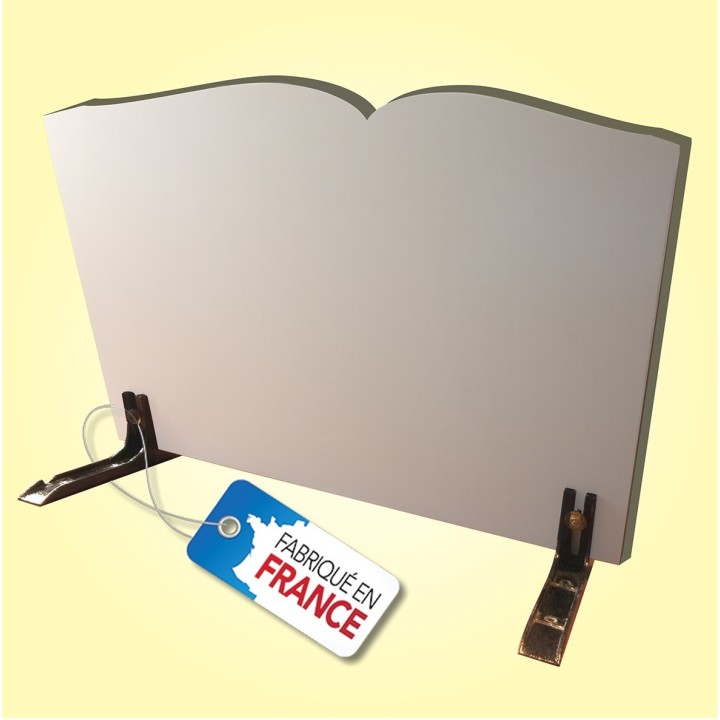 Plaque funéraire livre Roses blanches | Artis