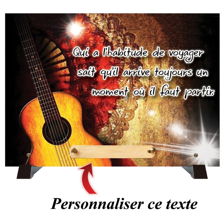 Plaque funéraire Guitare Gitane | Artis