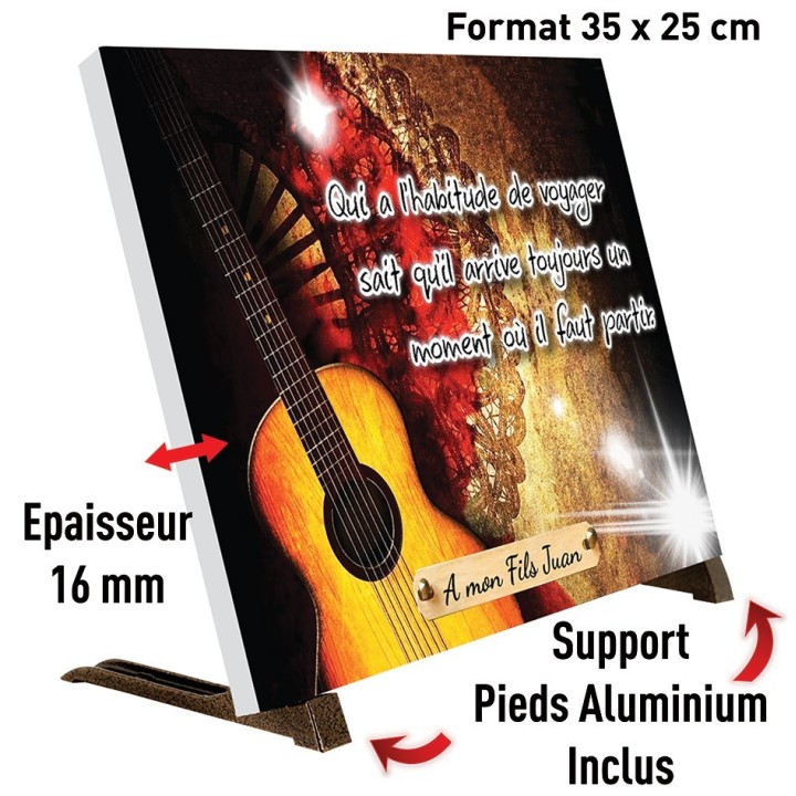 Plaque funéraire Guitare Gitane | Artis