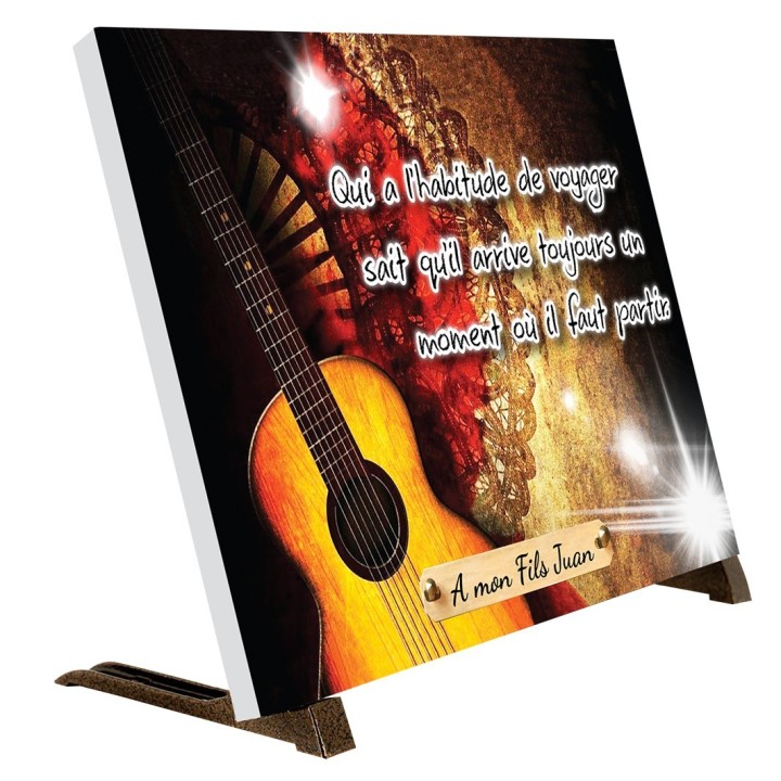 Plaque funéraire Guitare Gitane | Artis