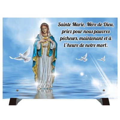Plaque funéraire Vierge Marie image | Artis