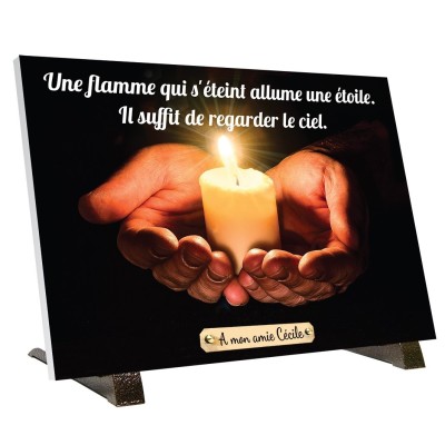 Plaque funéraire Une flamme s'éteint... | Artis