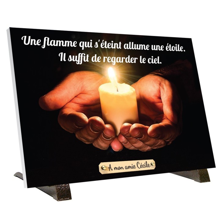 Plaque funéraire Une flamme s'éteint... | Artis