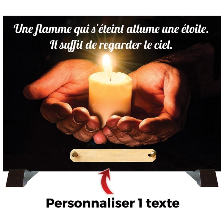 Plaque funéraire Une flamme s'éteint... | Artis