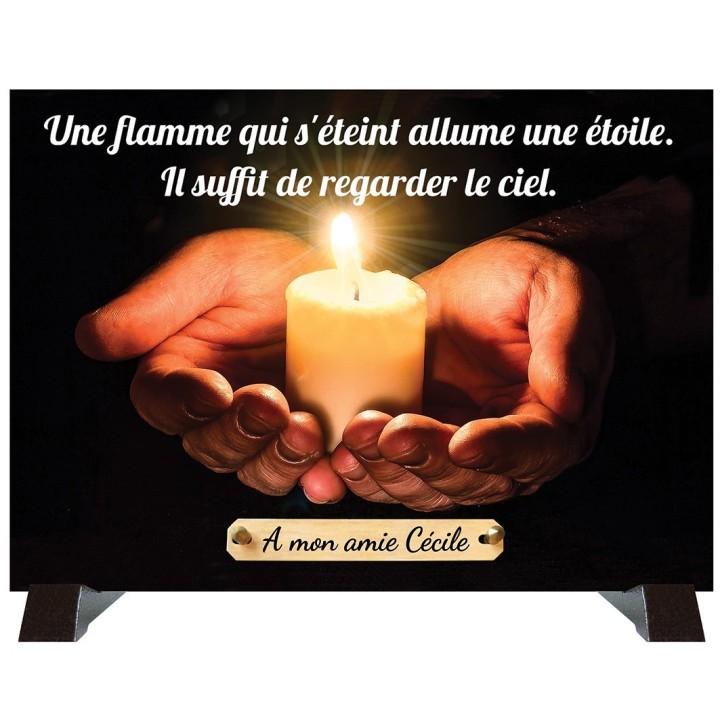 Plaque funéraire Une flamme s'éteint... | Artis