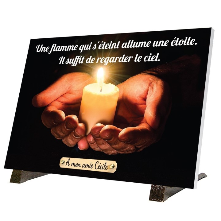 Plaque funéraire Une flamme s'éteint... | Artis