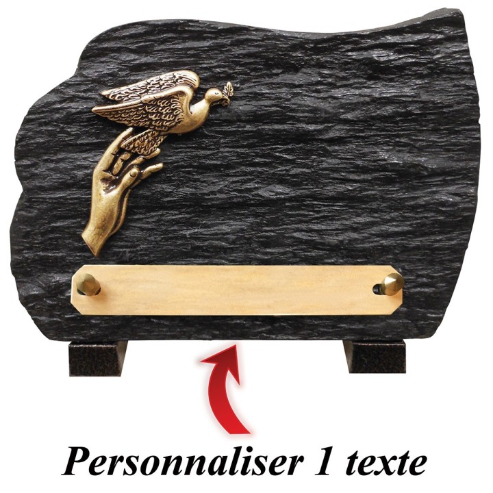 Petite Plaque funéraire schiste à personnaliser | Artis