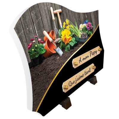 Plaque funéraire Le jardin | Artis