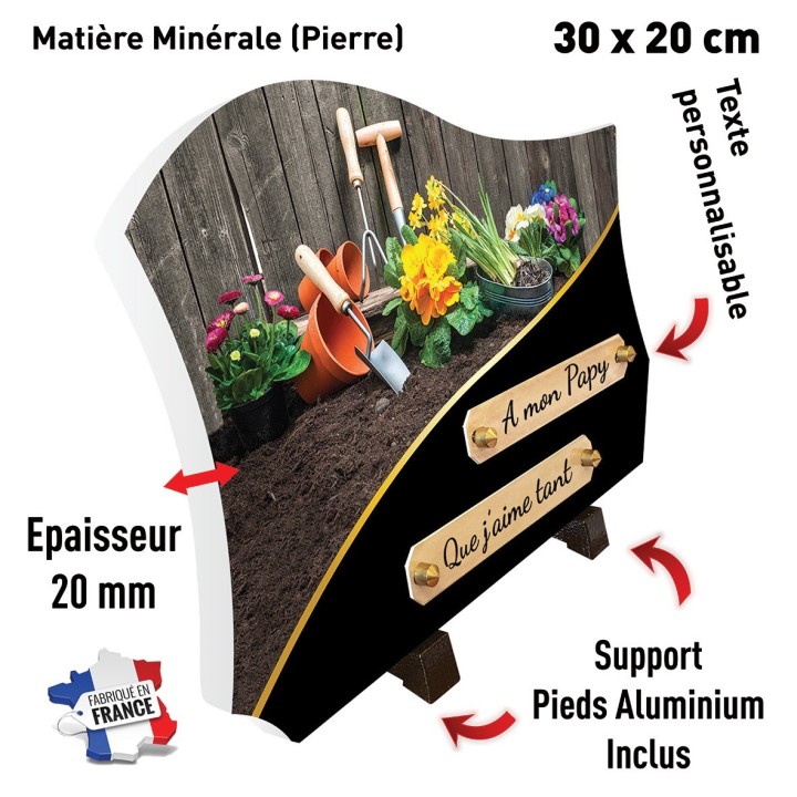 Plaque funéraire Le jardin | Artis