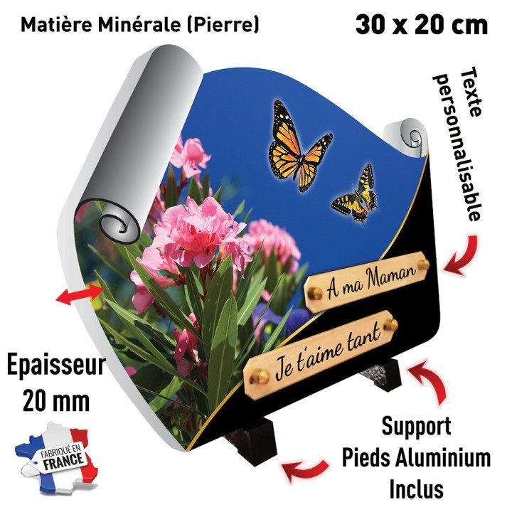 Plaque funéraire Papillon et Nature | Artis