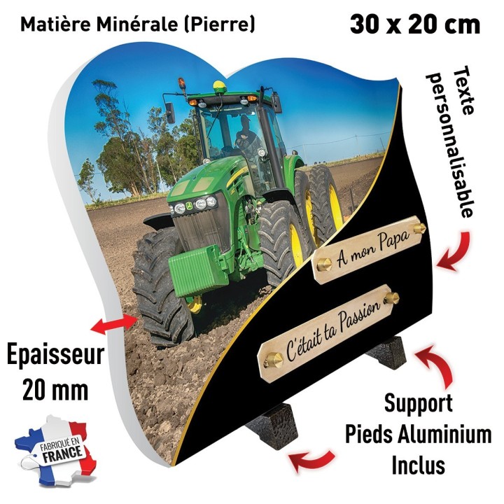 Plaque funéraire Agriculteur 30 × 20 cm | Artis