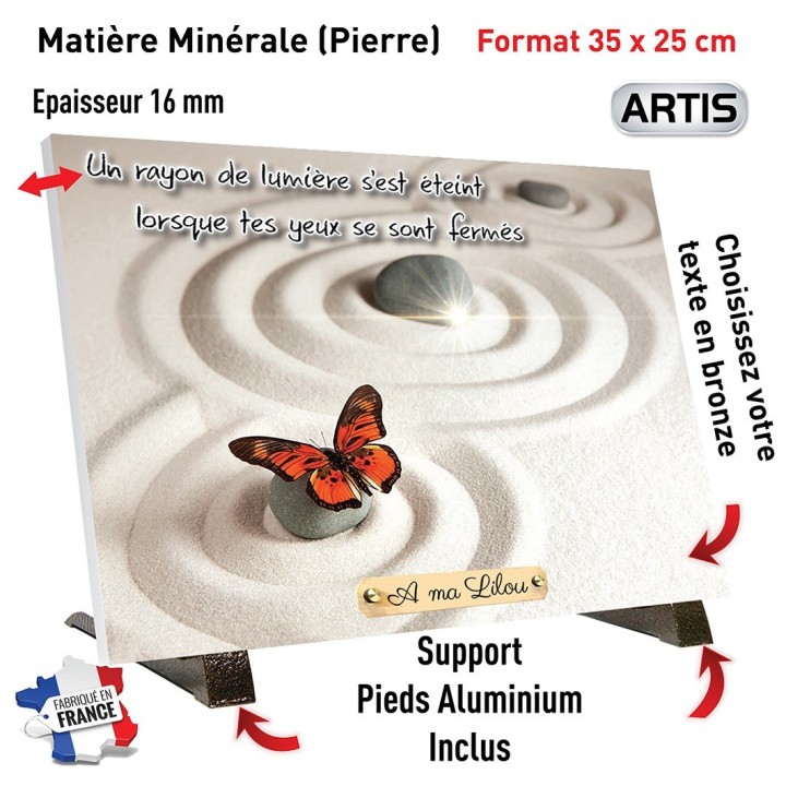 Plaque funéraire zen | Artis