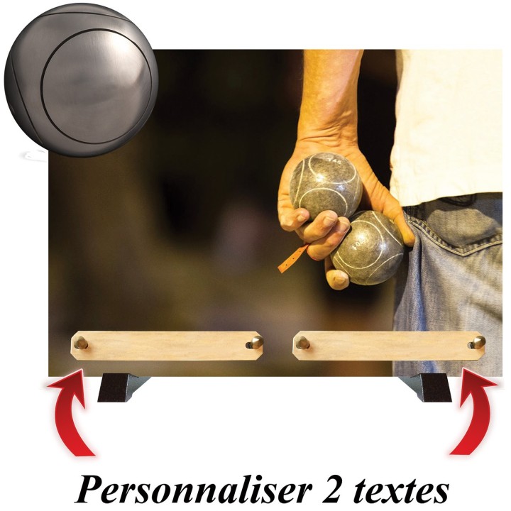 Plaque funéraire Pétanque 25 × 35 cm | Artis