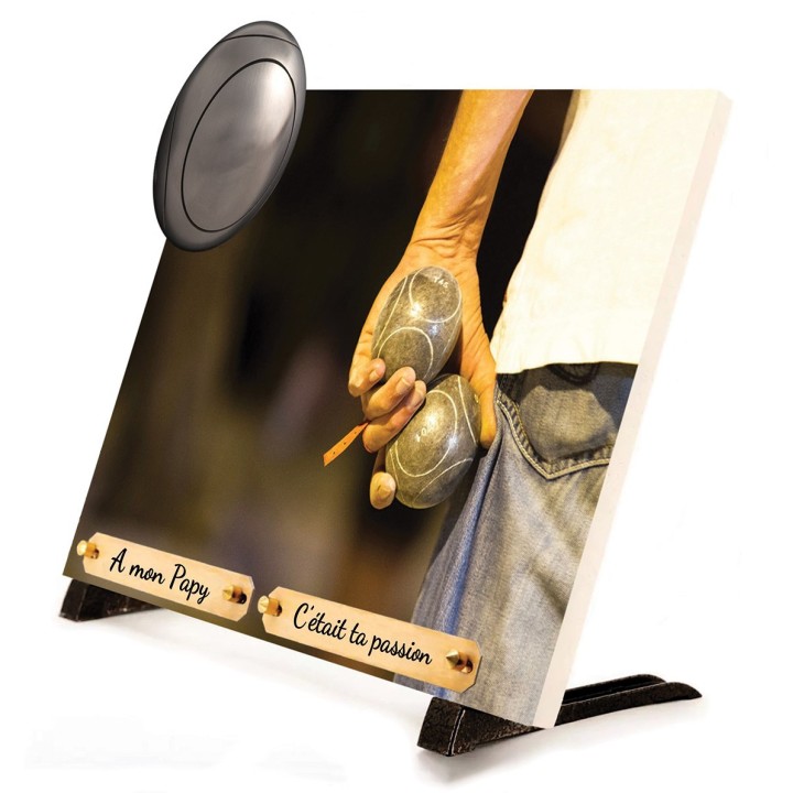 Plaque funéraire Pétanque 25 × 35 cm | Artis