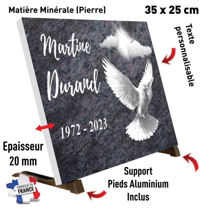 Plaque funéraire texte à personnaliser