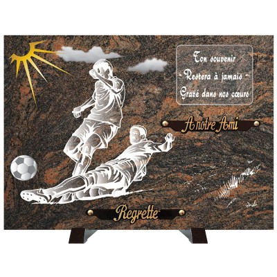 Plaque funéraire Compogranit FOOTBALL | Artis