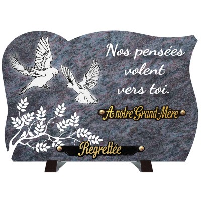 Plaque compogranit Colombes | Artis Funéraire