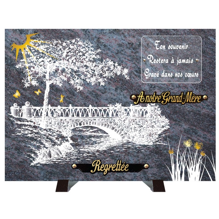 Plaque compogranit Pont | Artis Funéraire