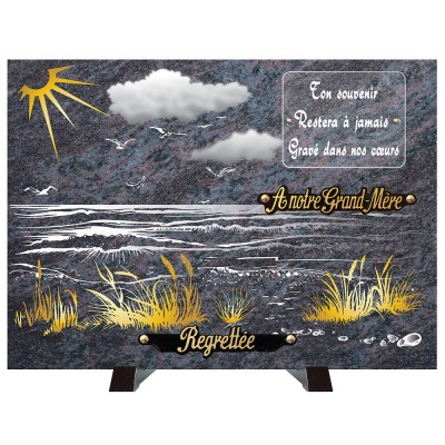 Plaque compogranit Mer | Artis Funéraire