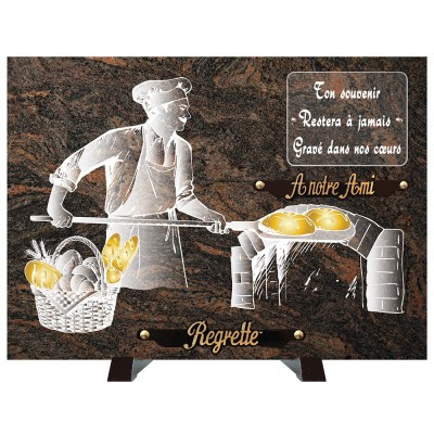 Plaque compogranit Boulanger | Artis Funéraire