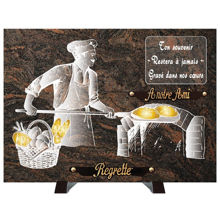 Plaque compogranit Boulanger | Artis Funéraire