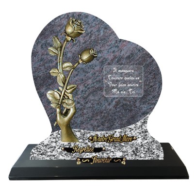 Compogranit Prestige Cœur socle | Artis Funéraire