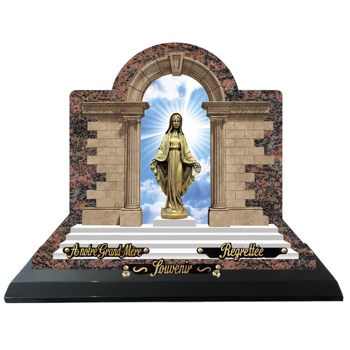 Compogranit Prestige Vierge socle | Artis Funéraire
