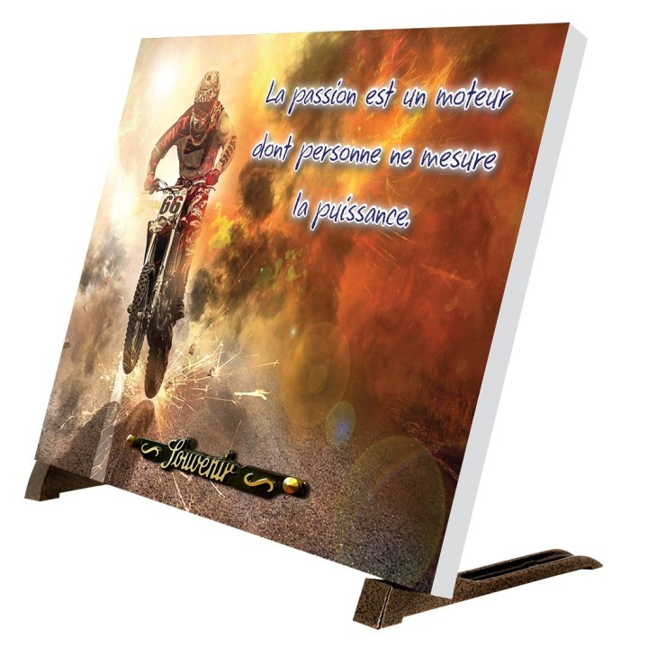 Plaque funéraire Moto | Artis