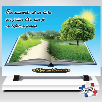Plaque funéraire Livre | Artis