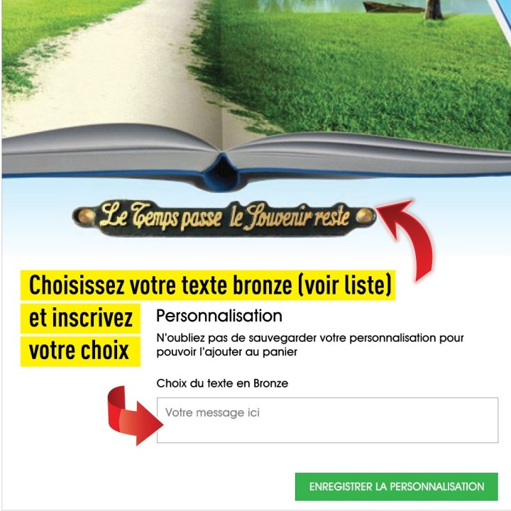 Plaque funéraire Livre | Artis