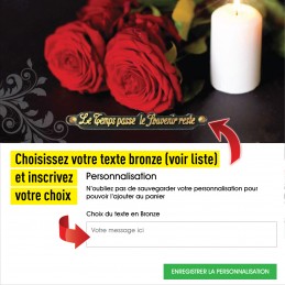 Plaque Funéraire Moderne Bougie Rouge : Symbole de Mémoire Lumineuse
