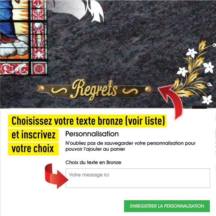 Plaque funéraire COMPOGRANIT Vitrail | Artis