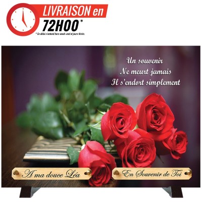 Plaque funéraire Rose pour Maman | Artis