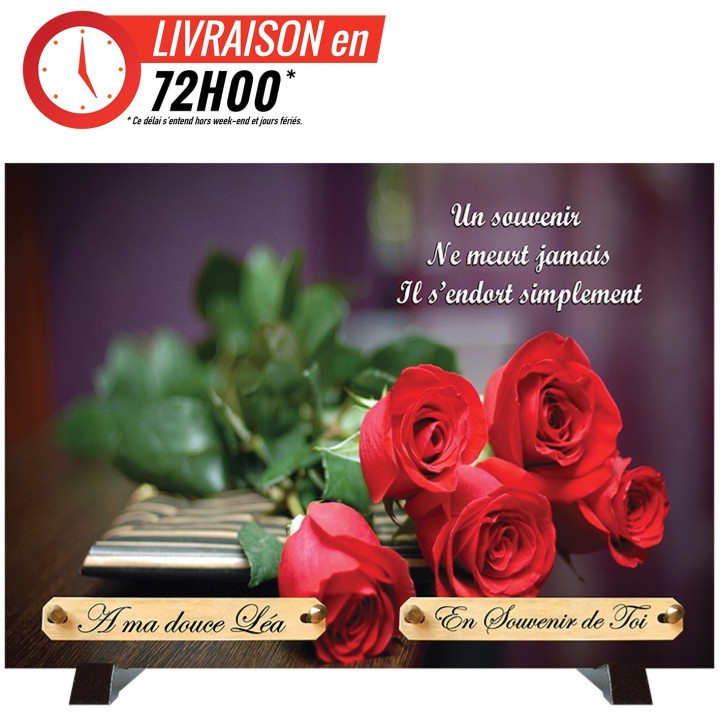 Plaque funéraire Rose pour Maman | Artis