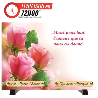 Plaque funéraire Bouquet de Roses | Artis